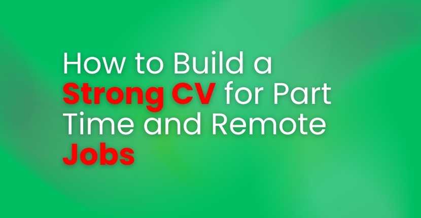 CV for part-time and remote jobs